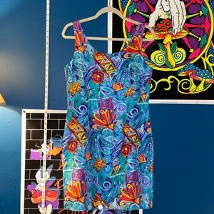 Silk Tracy M. Mini Abstract Vacation Dress